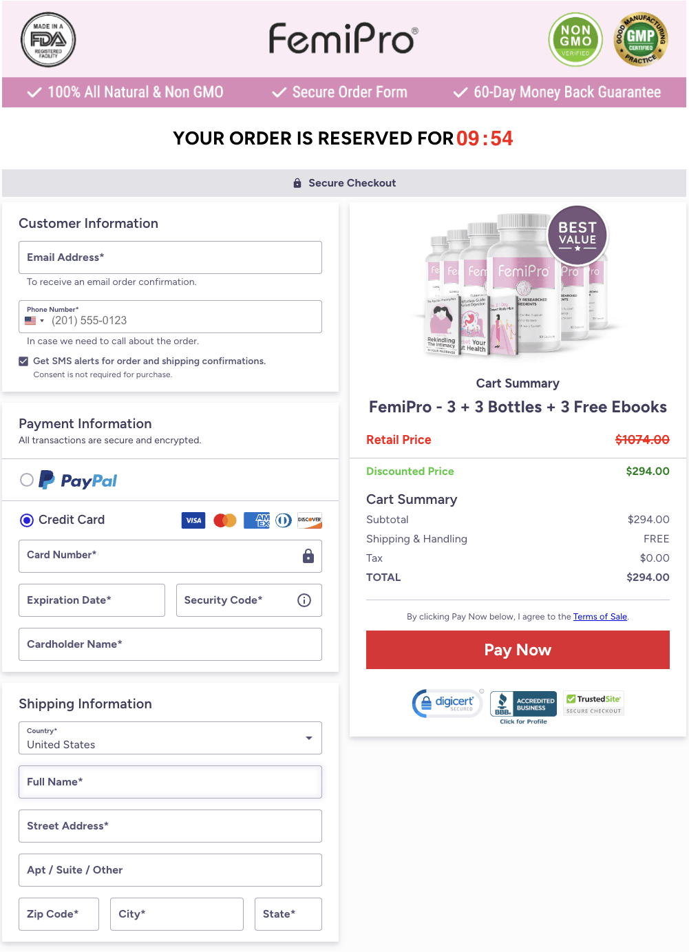 FemiPro Order - Buy Now